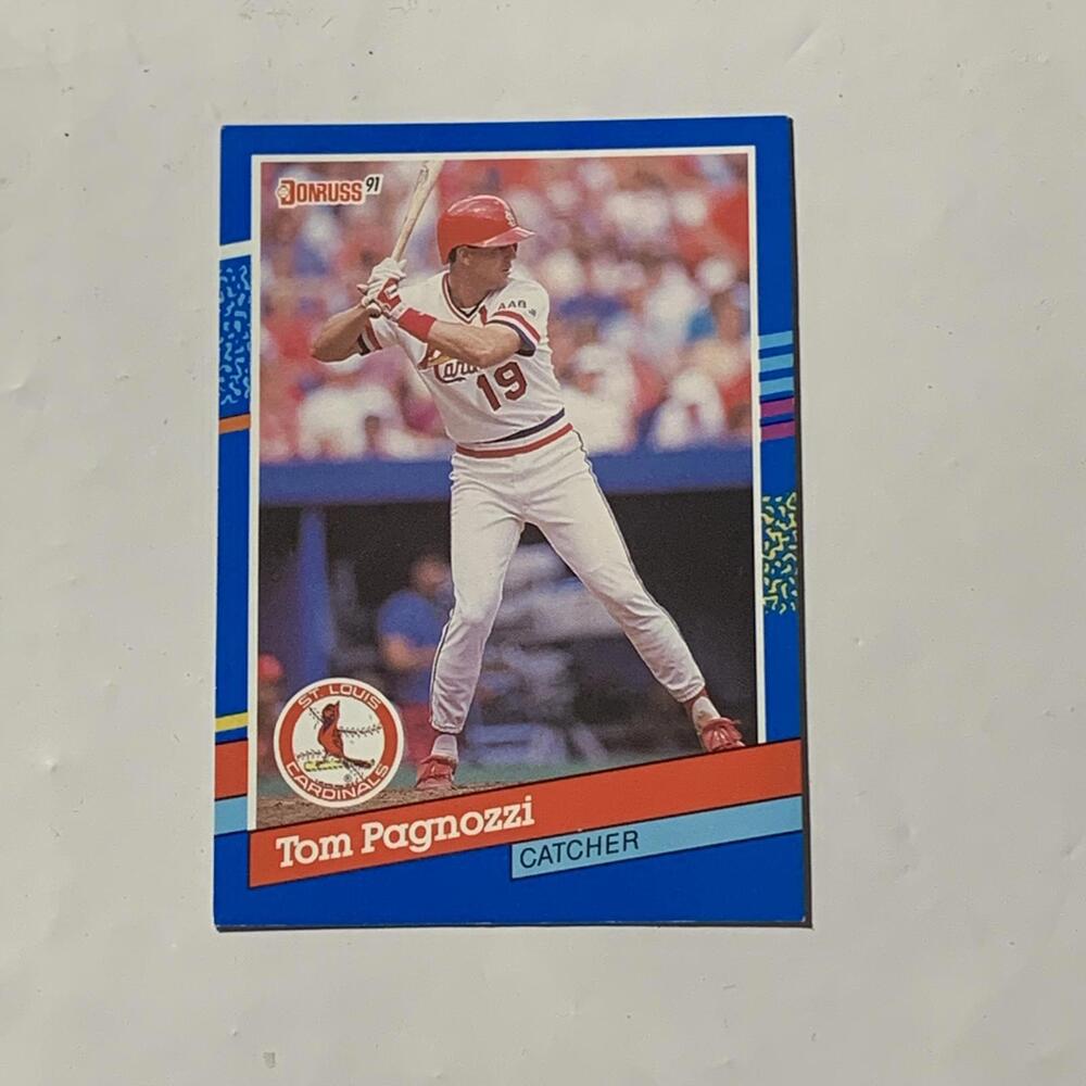 1991 Donruss Tom Pagnozzi Baseball‎ Card - St. Louis Cardinals Catcher